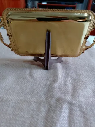 Bandeja Bronce y Plata Decorada