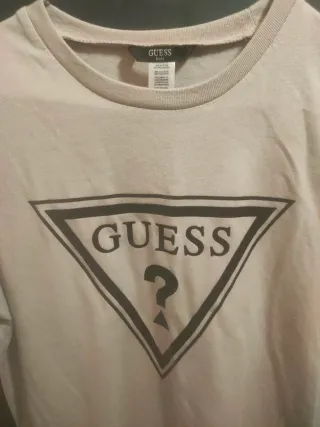 Camiseta para niño Guess Beige Talla L (16-18)