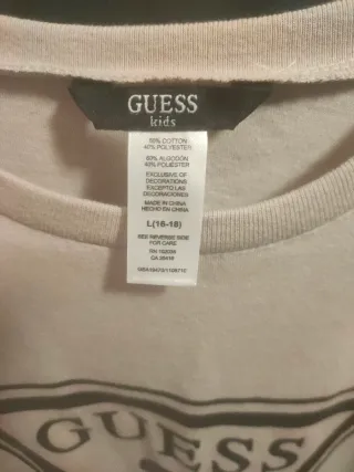 Camiseta para niño Guess Beige Talla L (16-18)