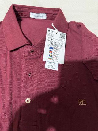Pedro del Hierro Polo Manga Larga color Burdeos