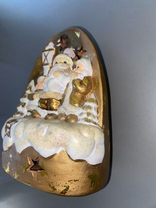 Portacandele natalizio Babbo Natale