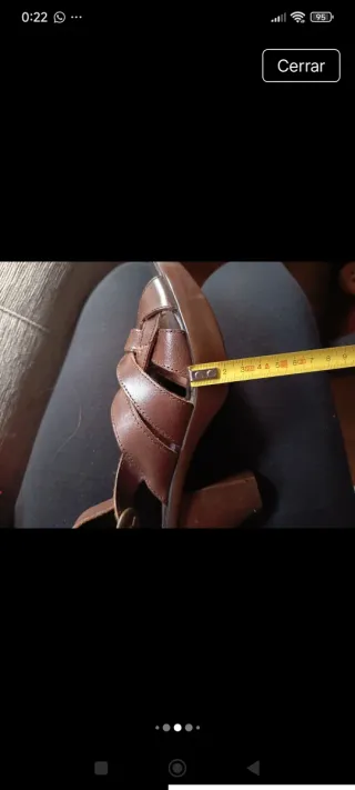 Sandalias Natalia Blanco Piel Marrón Nuevas