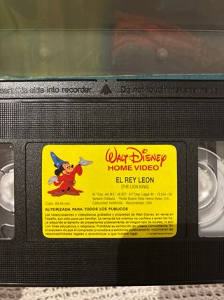 Pelicula El Rey León VHS Primera Edición 1994