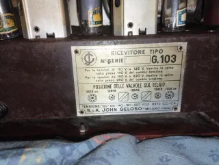 Antica Radio d'epoca John Geloso G103 anni 1955