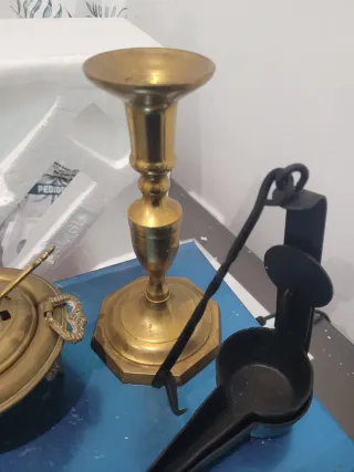 Lote candil, portavelas y quemador incienso