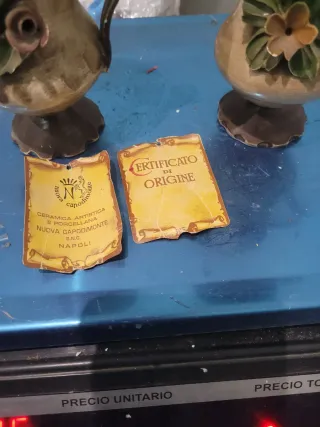 Lote Cerámica Antigua Jarrón Jarra