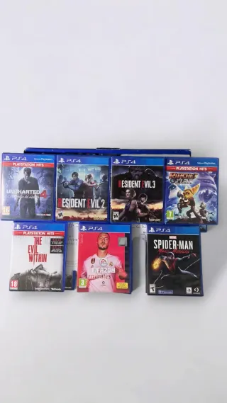 Pack 7 Juegos PS4 - Resident Evil, Spider-Man, Unc