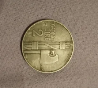 Antica Moneta Vittorio Emanuele III buono 2 lire