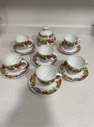 Juego de café de porcelana