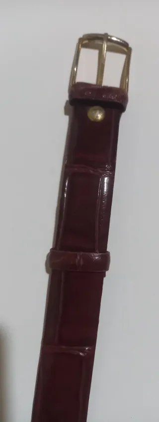 Cinturón de piel mujer marrón