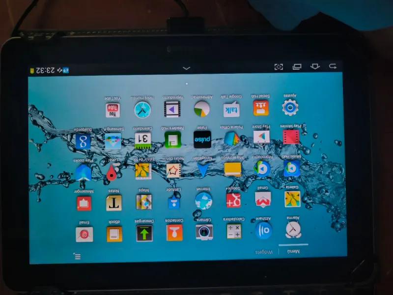 Tablet Samsung Negra con Funda Bandera USA afbeelding 2