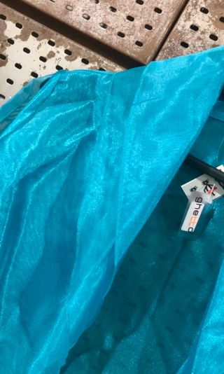 Vestido y chaqueta fiesta turquesa