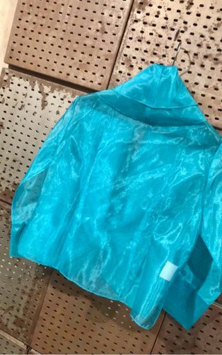 Vestido y chaqueta fiesta turquesa