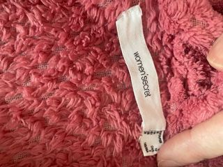 Bata de invierno rosa talla única