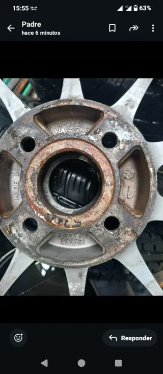 Llantas en aluminio en 16 pulgadas. 4 tornillos.