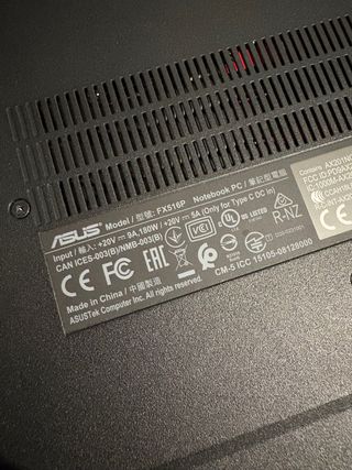 Portátil Asus TUF Dash F15 i5 16GB 1TB