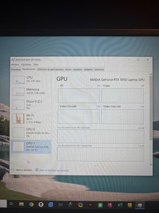 Portátil Asus TUF Dash F15 i5 16GB 1TB