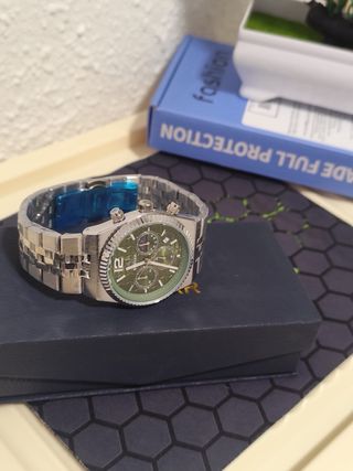 Reloj Benyar Hombre Esfera Verde y Acero