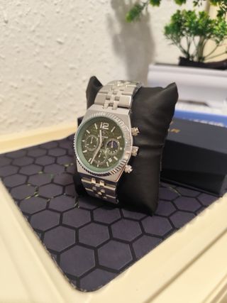 Reloj Benyar Hombre Esfera Verde y Acero