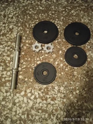 Mancuernas gym 2 discos 2kg y 2 discos 1kg