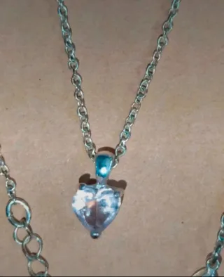 Collana Ezzelino cuore rosa con zircone