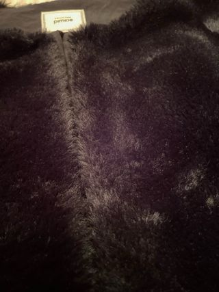 Chaleco negro de pelo sintético