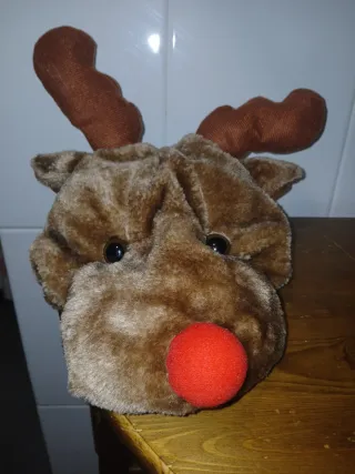 Gorro Reno Peluche Navideño