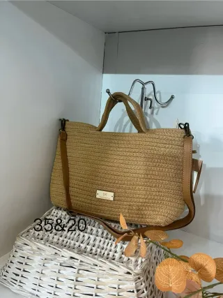 Bolso Rafia Mac&Noa Beige/Marrón