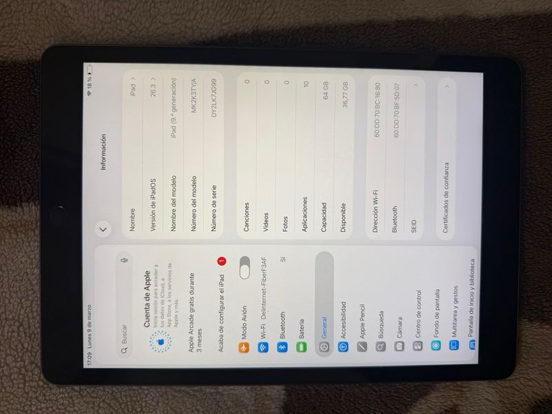 Apple iPad 9na Generación Plata. afbeelding 2