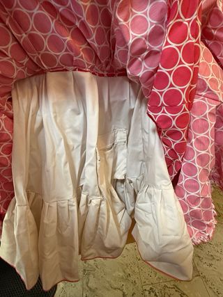 Vestido de flamenca rosa y blanco