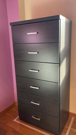 Dormitorio completo madera y cristal