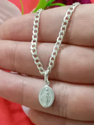 Pulsera Plata con medalla Virgen Milagrosa plata