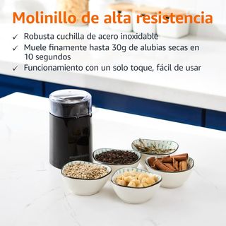Molinillo Café Eléctrico Amazon Basics Negro