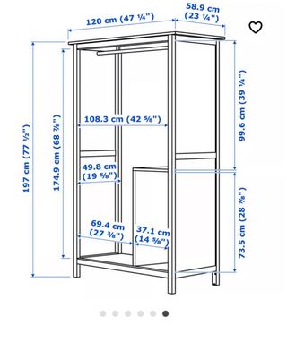 Armario Ikea Hemnes Blanco Madera maciza