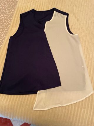 Lote 2 blusas azul y blanco