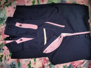 Camisa elegante azul y rosa