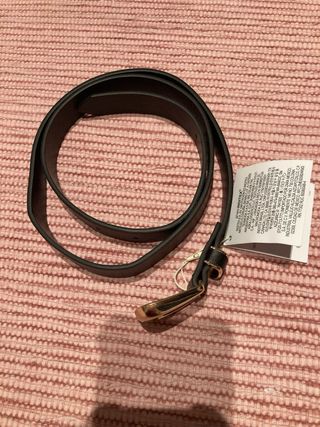 Cinturón Negro con Hebilla Dorada de Zara