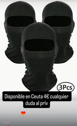 3 Pasamontañas Negro