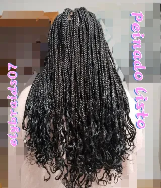 Peinado trenzas pegadas y sueltas