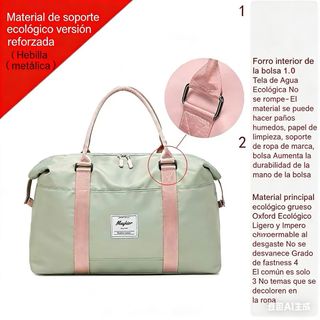 Bolso de viaje grande verde , impermeable, nuevo