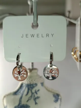 Pendientes Acero Inoxidable Árbol de la Vida