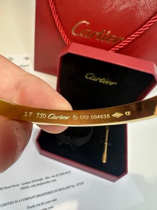 Pulsera Cartier Love Oro Nueva Mujer