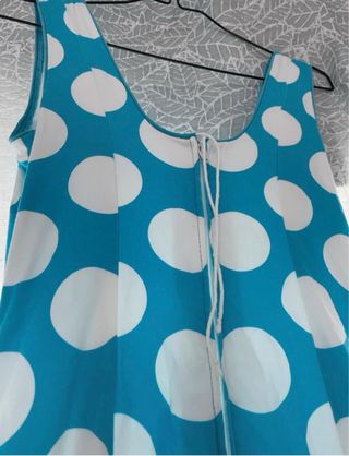 Vestido Flamenca Lunares Azul