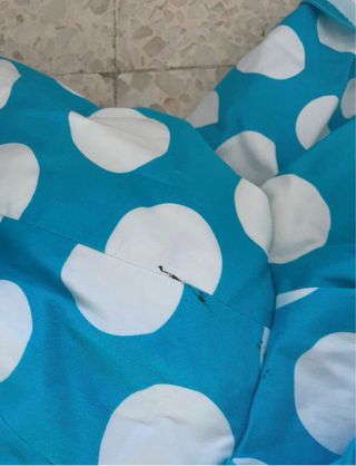 Vestido Flamenca Lunares Azul