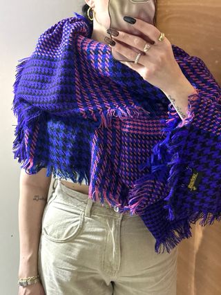 Sciarpone/scialle maxi vintage multicolore y2k