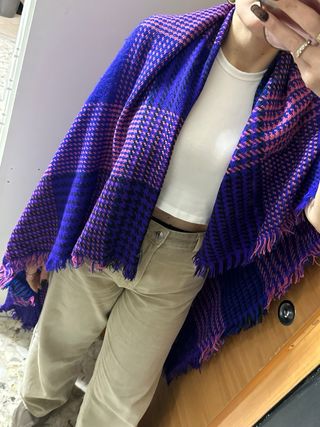 Sciarpone/scialle maxi vintage multicolore y2k