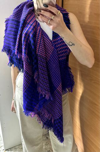 Sciarpone/scialle maxi vintage multicolore y2k