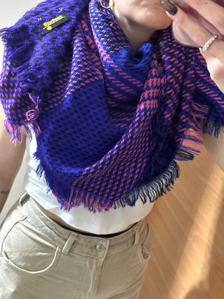 Sciarpone/scialle maxi vintage multicolore y2k