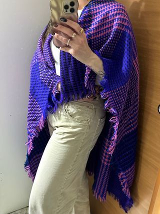 Sciarpone/scialle maxi vintage multicolore y2k