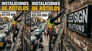 Instalación de rótulos LED